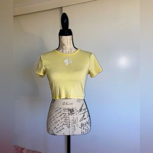 Yellow crop top